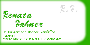 renata hahner business card